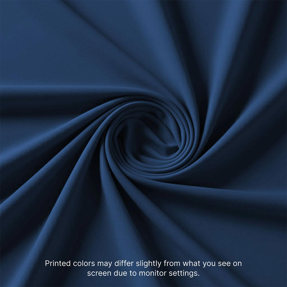 Durable polyester fabric close-up for 6ft closed-back custom printed trade show table cover.