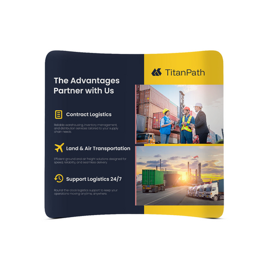 8ft PRO Curved Tension Banner Display