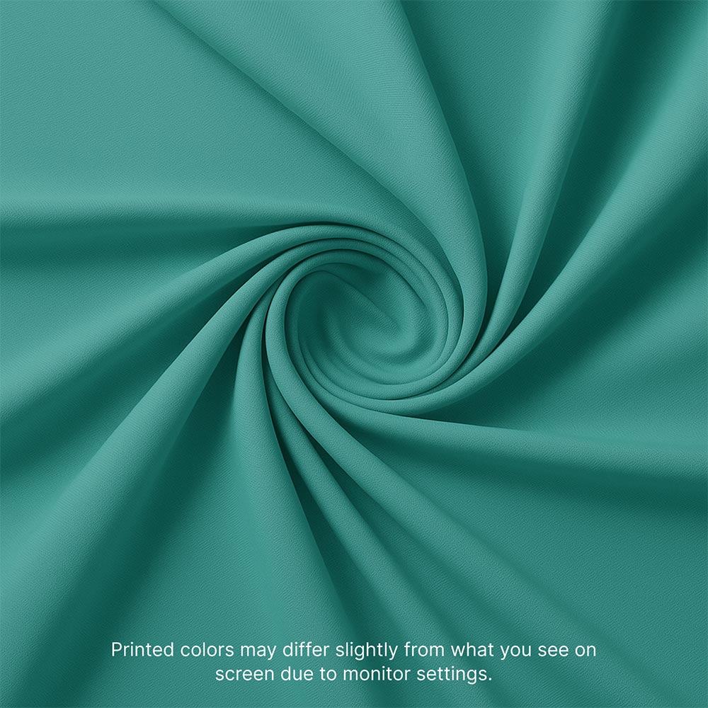 Close-up of 9oz polyester fabric used on the GoVizly 4ft open back table cover showing material texture and weight