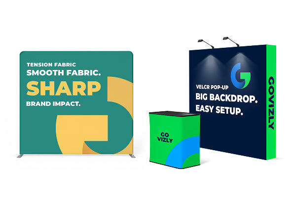 GoVizly Displays Pop-Up and Tension Fabric Trade Show Displays