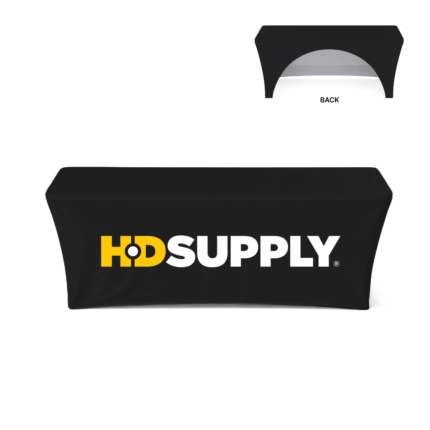 GoVizly Displays 8ft custom logo stretch fitted table for retails, events and trade shows. Full color dye-sub printing on the front, top and sides. Free layout and proof, free saver shipping. Fast turnaround and nationwide shipping
