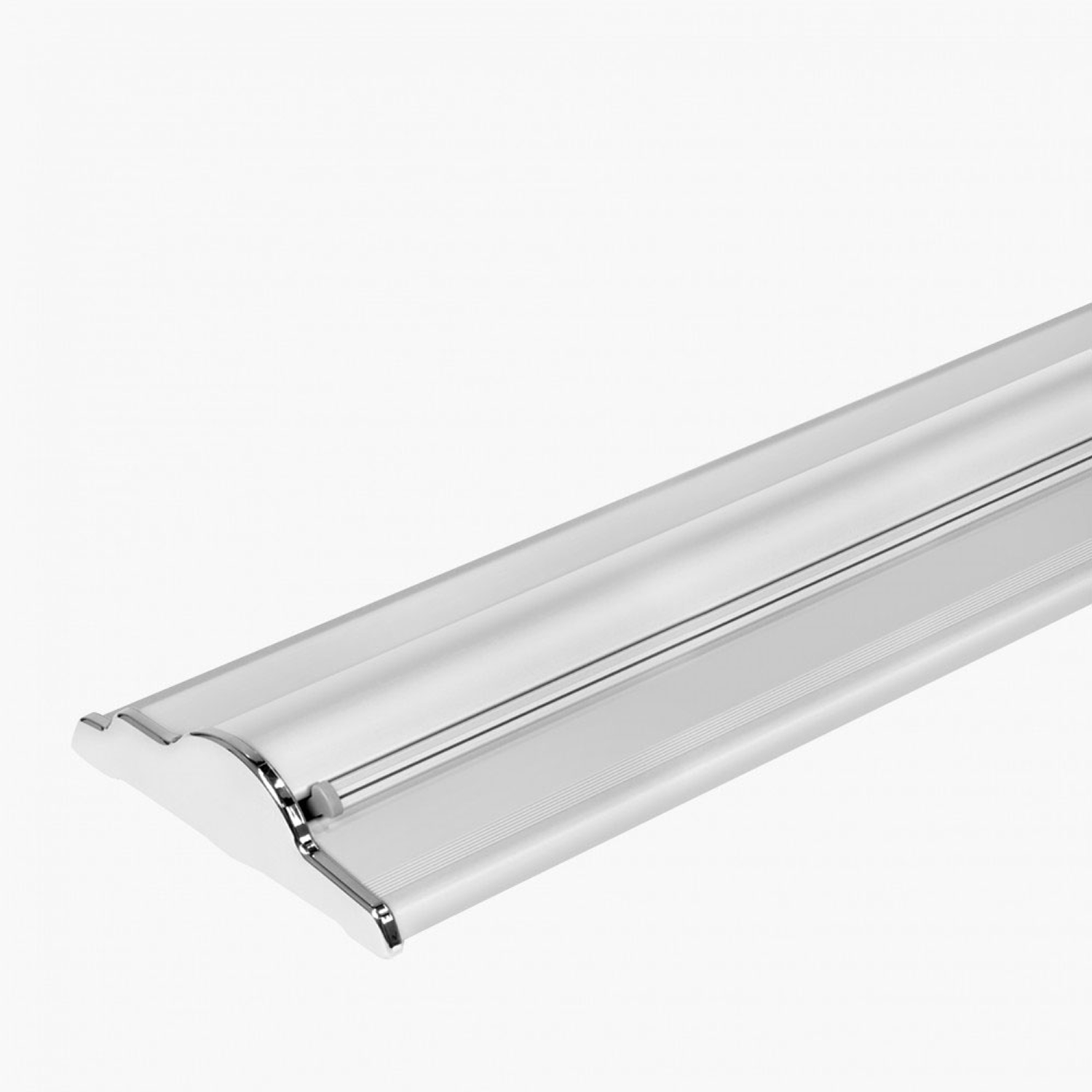 Base and support foot detail of GoVizly 48 inch ProFlex adjustable retractable banner stand