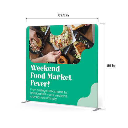8ft Essential Straight Tension Banner Display