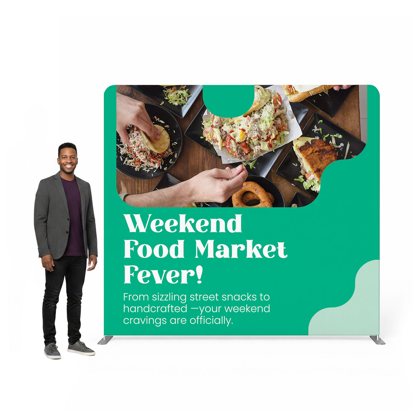 8ft Essential Straight Tension Banner Display