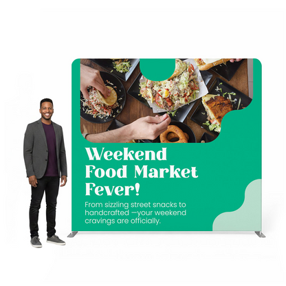 8ft Essential Straight Tension Banner Display