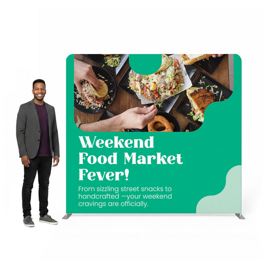 8ft Essential Straight Tension Banner Display