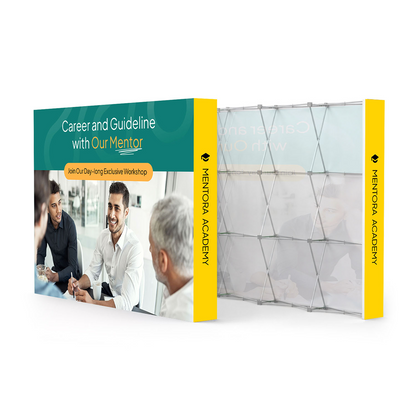 GoVizly 10ft straight pop-up display front and back view showing velcro fabric print  and frame configuration