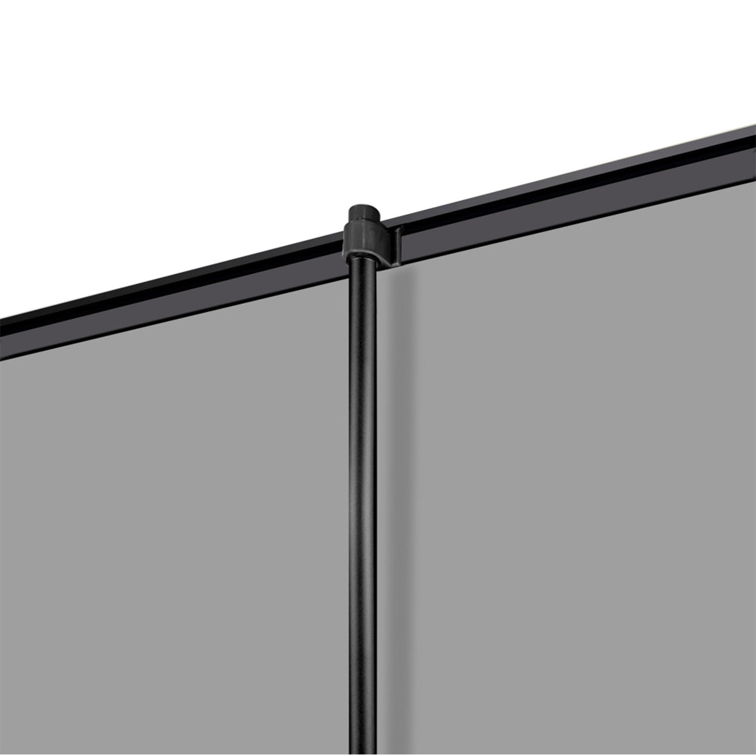 Support pole detail of GoVizly 33x80 black retractable banner stand