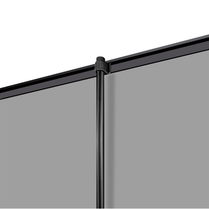 Support pole detail of GoVizly 33x80 black retractable banner stand