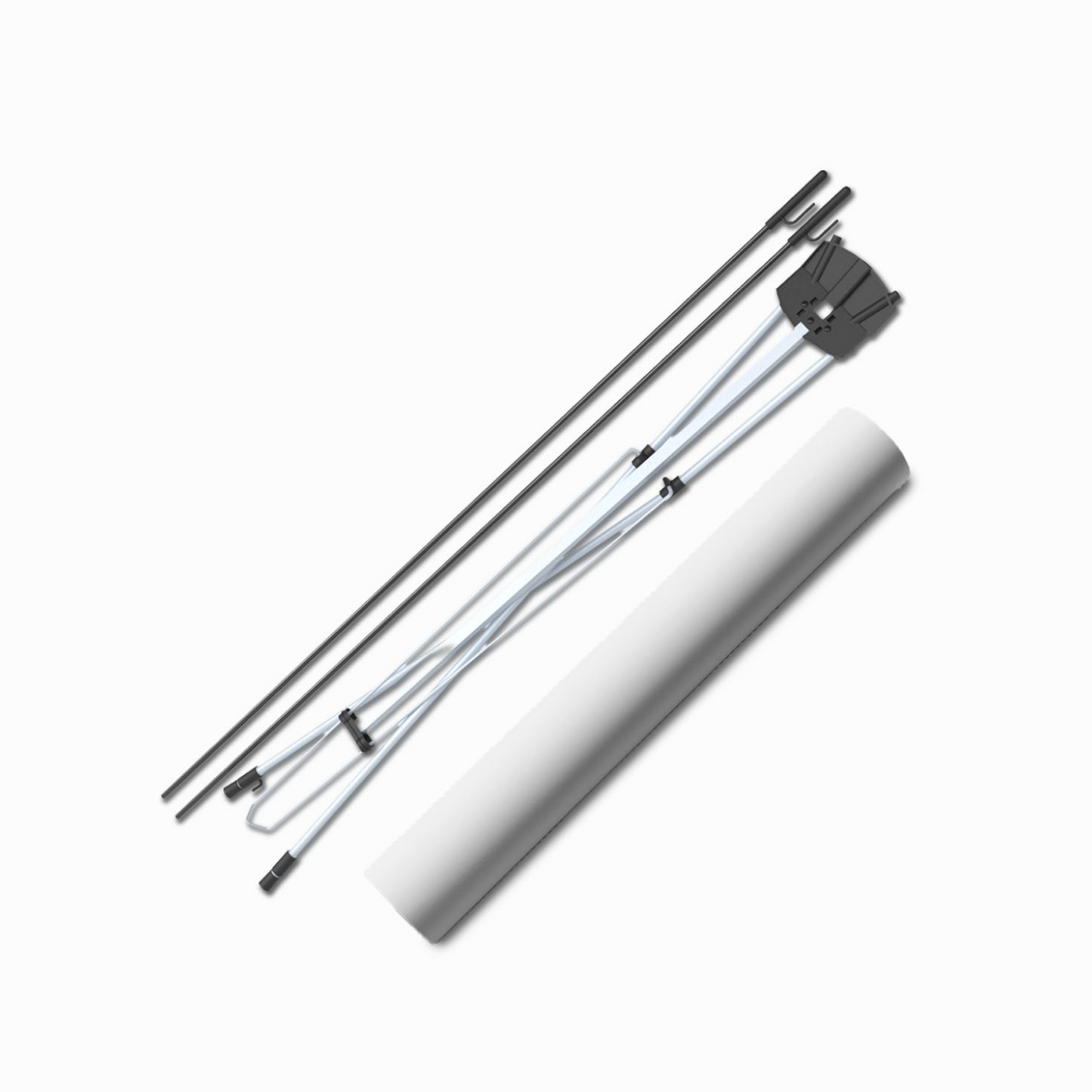 GoVizly X-Banner Stand fiberglass aluminum X-frame and carrying bag components